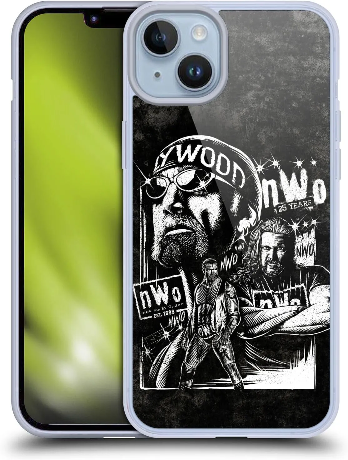 Head Case Designs Officially Licensed WWE Fathead Superstar NWO Gel Case [Military Grade Protection] Compatible with Apple iPhone 14 Plus