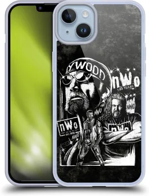 Head Case Designs Officially Licensed WWE Fathead Superstar NWO Gel Case [Military Grade Protection] Compatible with Apple iPhone 14 Plus
