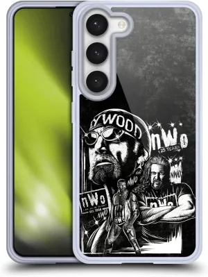 Head Case Designs Officially Licensed WWE Fathead Superstar NWO Gel Case [Military Grade Protection] Compatible with Samsung Galaxy S23 5G and Compatible with MagSafe