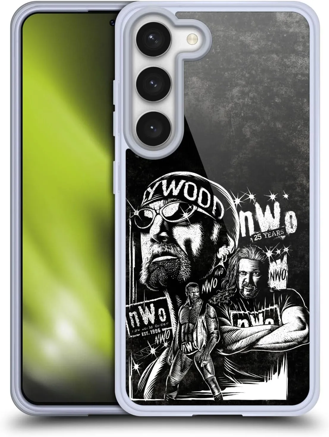 Head Case Designs Officially Licensed WWE Fathead Superstar NWO Gel Case [Military Grade Protection] Compatible with Samsung Galaxy S23 5G and Compatible with MagSafe