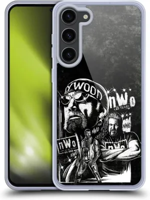 Head Case Designs Officially Licensed WWE Fathead Superstar NWO Soft Gel Case [Military Grade Protection] Compatible with Samsung Galaxy S23  5G