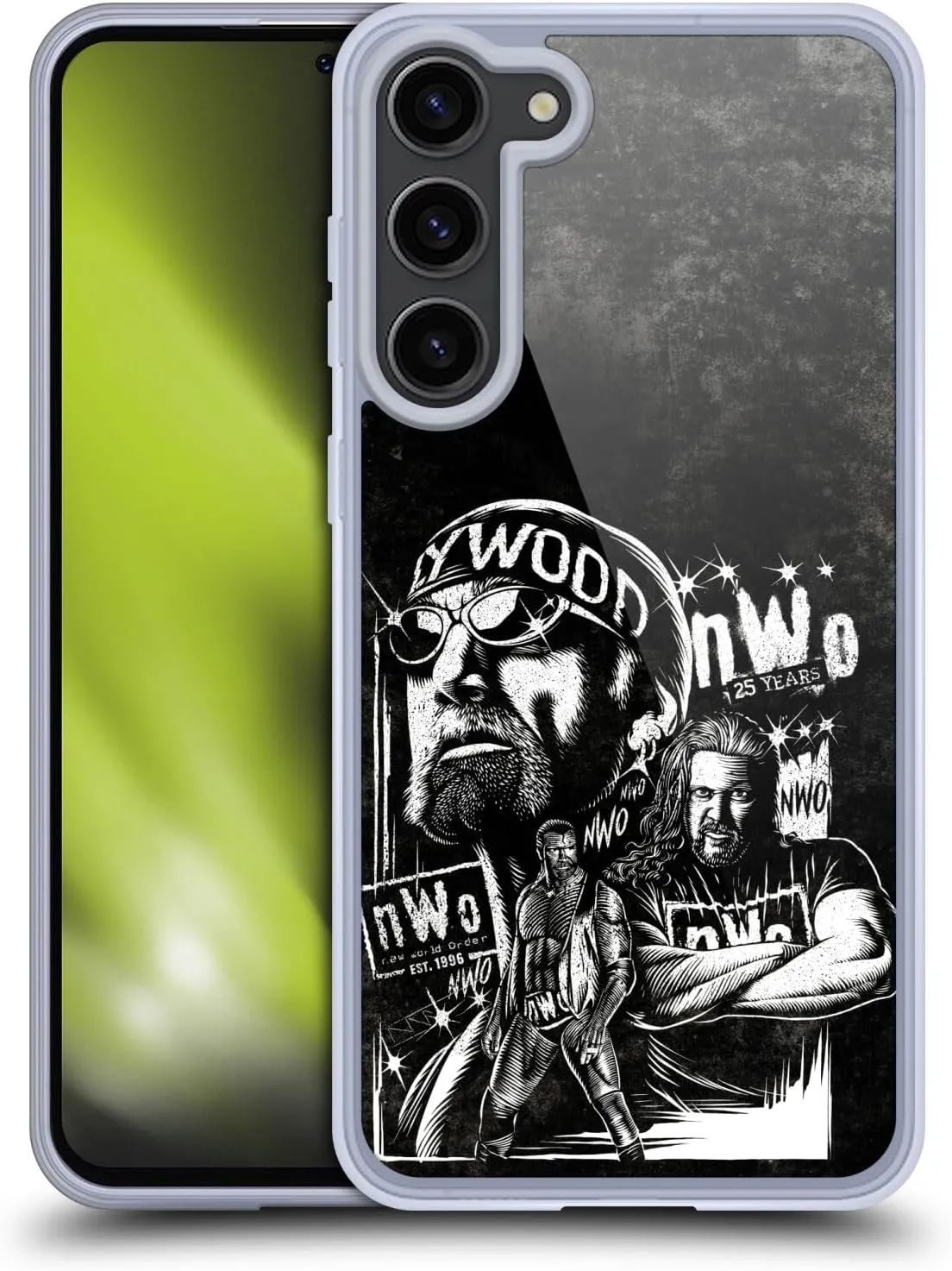 Head Case Designs Officially Licensed WWE Fathead Superstar NWO Soft Gel Case [Military Grade Protection] Compatible with Samsung Galaxy S23  5G