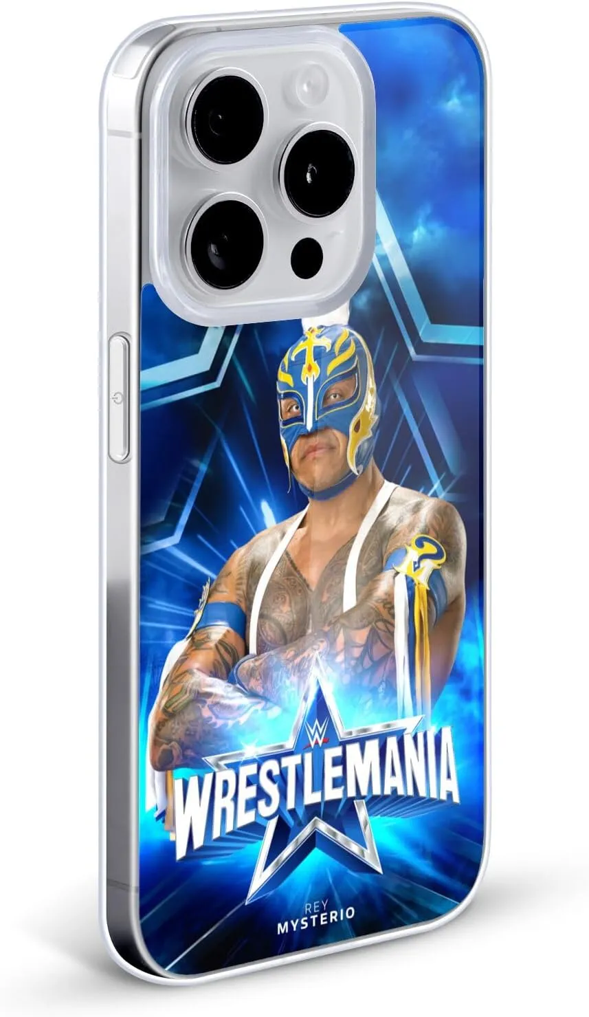 Head Case Designs Officially Licensed WWE Rey Mysterio Wrestlemania 38 Superstars Gel Case [Military Grade Protection] Compatible with Apple iPhone 14 and Compatible with MagSafe
