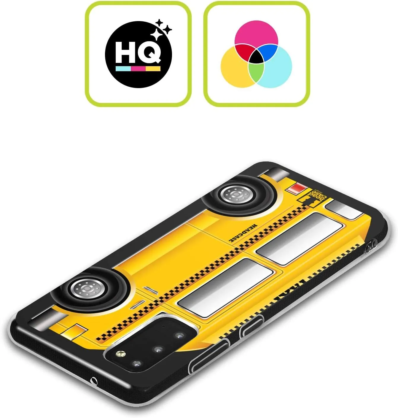 Head Case Designs Taxi Van Yellow Cab Soft Gel Case [Military Grade Protection] Compatible with Samsung Galaxy A23 / 5G (2022)