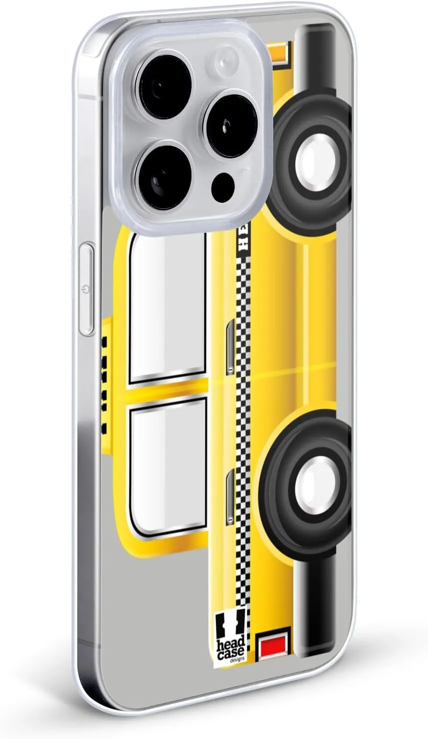 Head Case Designs Taxicab Yellow Cab Gel Case [Military Grade Protection] Compatible with Apple iPhone 14