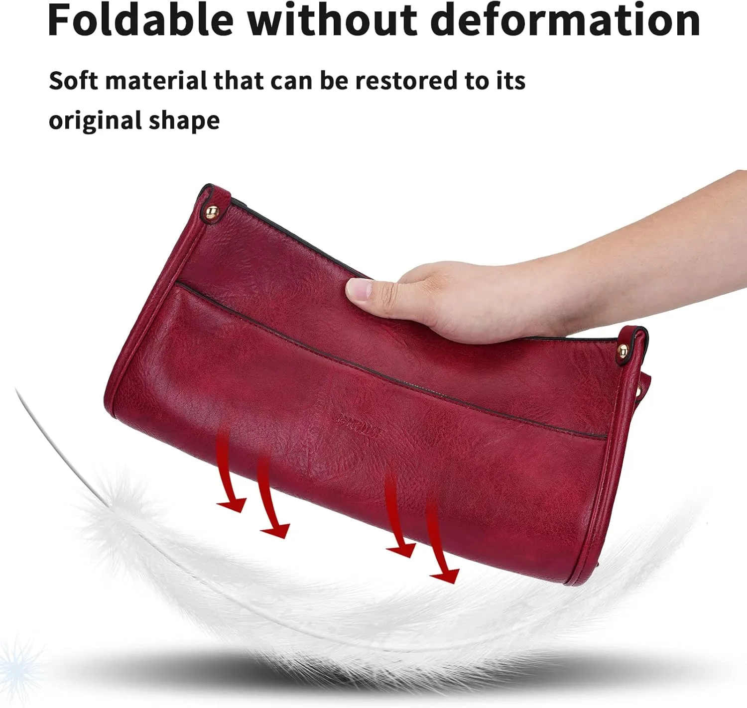 HKCLUF Crossbody Bags for Women Trendy Vegan Leather Hobo Handbags With 2PCS Adjustable Guitar Strap Shoulder Bucket Bags