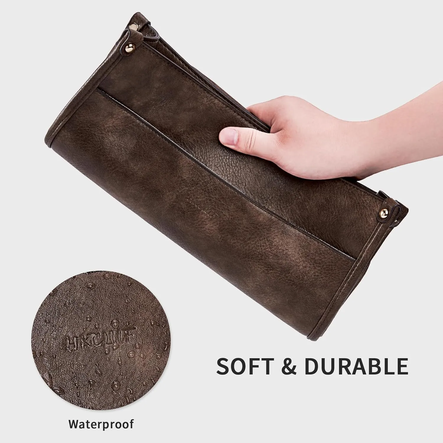 HKCLUF Crossbody Bags for Women Trendy Vegan Leather Hobo Handbags With 2PCS Adjustable Guitar Strap Shoulder Bucket Bags