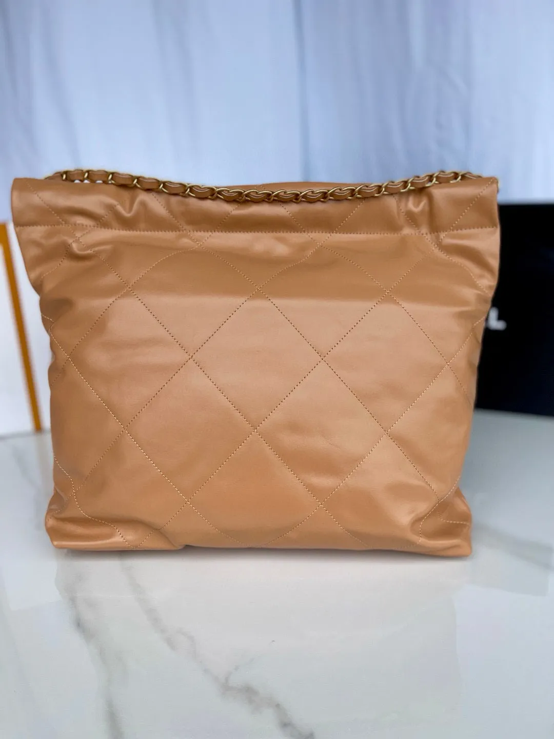 hobo 22 gold brown Trending sale hardware calfskin Personalized service CHANEL