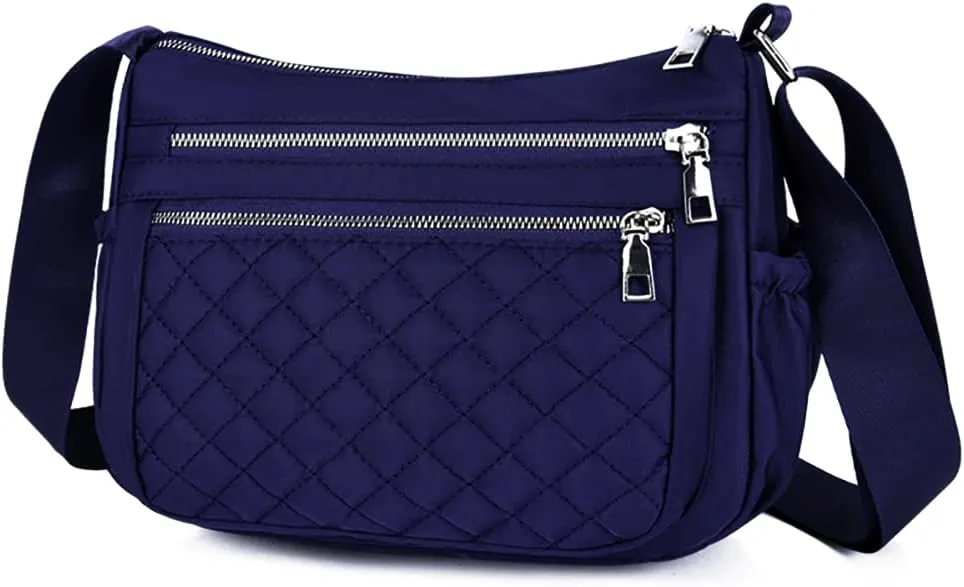 Hobo Bags for Women Casual Quilted Crossbody Purse Waterproof Shoulder Messenger Bag Lightweight Pocketbooks