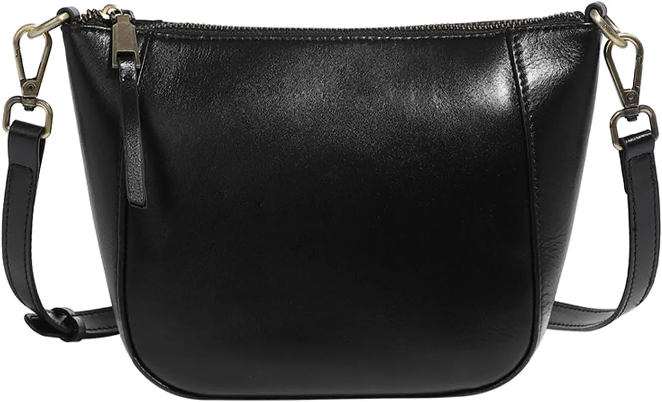 Hobo Bags for Women, Genuine Leather Crossbody Purse with Adjustable Strap, Lightweight Shoulder Bag