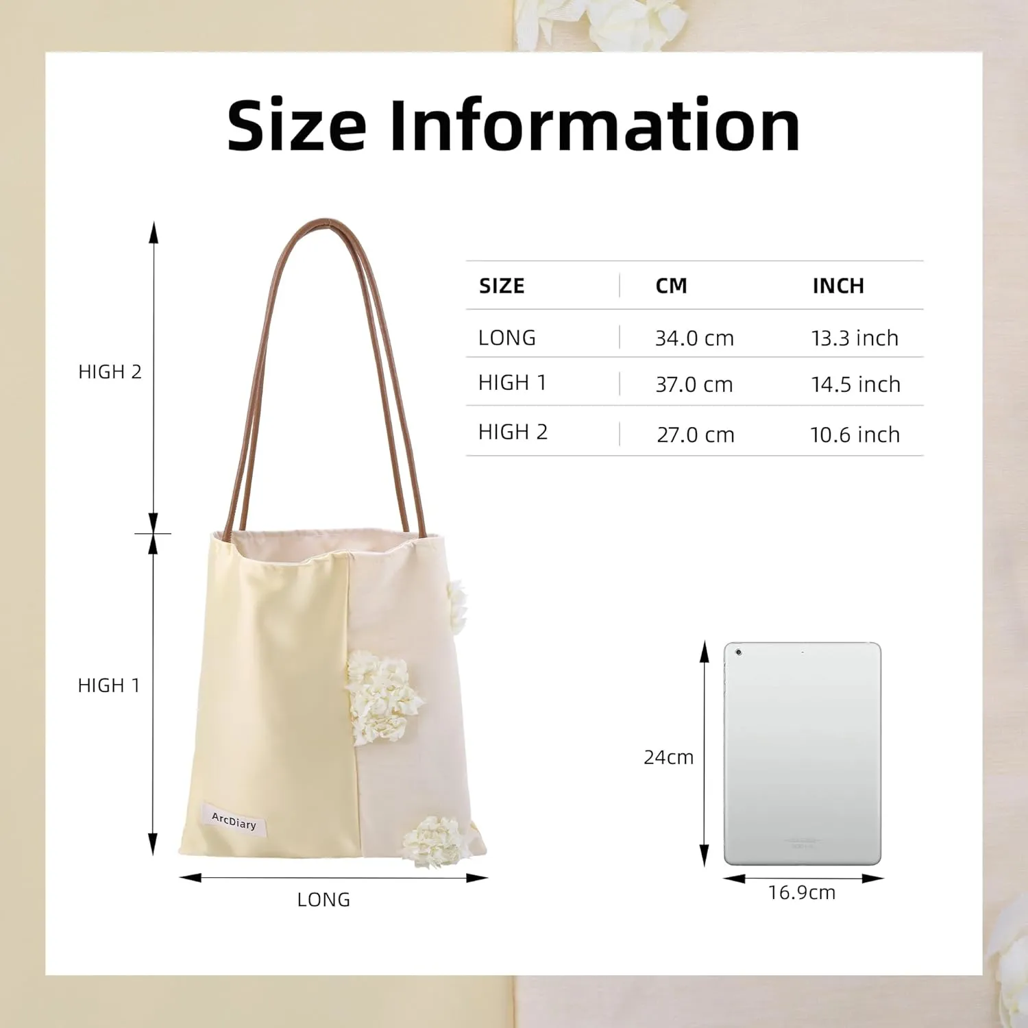Hobo Bags for Women, Large Capacity Shoulder Tote with Inner Pockets