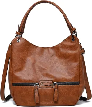 Hobo Bags for Women Large Top Handle Purse PU Leather Shoulder Bags-with Adjustable Strap