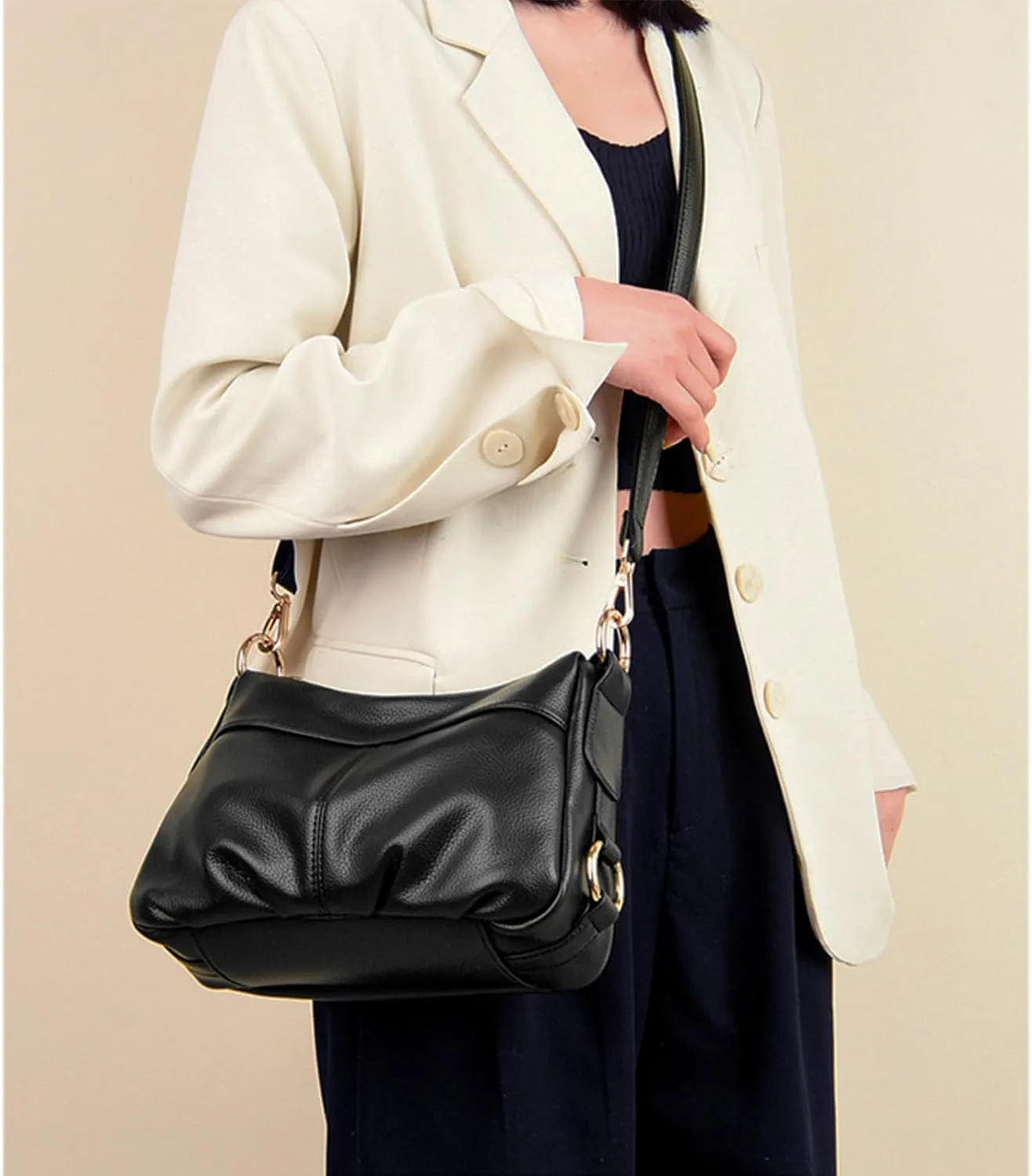 Hobo Bags for Women PU Leather Crossbody Purses Trendy Shoulder Handbag Tote Bag Satchel Bag