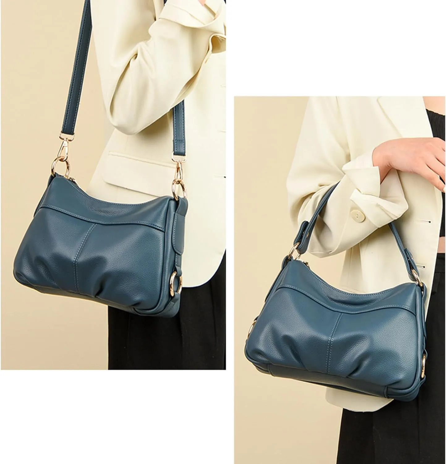 Hobo Bags for Women PU Leather Crossbody Purses Trendy Shoulder Handbag Tote Bag Satchel Bag