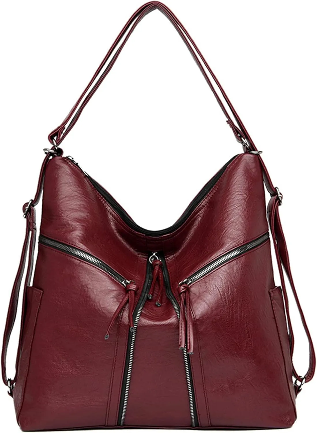 Hobo Bags for Women PU Leather Shoulder Bags Large Hobo Crossbody Purse 3 Way Womens' Handbags