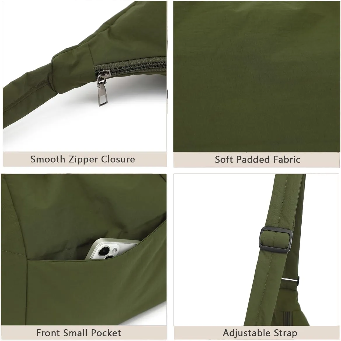 Hobo Crossbody Bags for Women, Puffer Tote Bag Quilted Shoulder Bag, Casual Puffer Purse for Travel