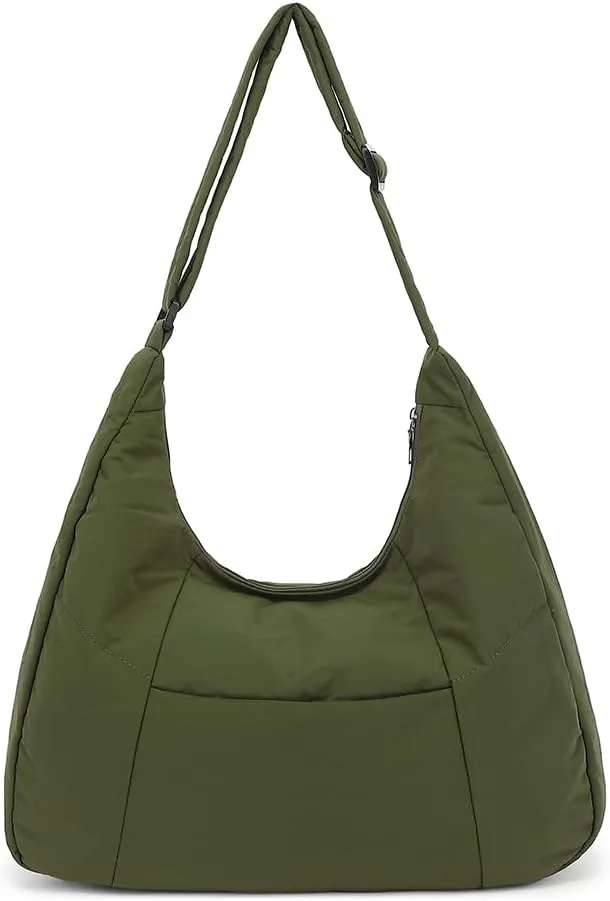 Hobo Crossbody Bags for Women, Puffer Tote Bag Quilted Shoulder Bag, Casual Puffer Purse for Travel