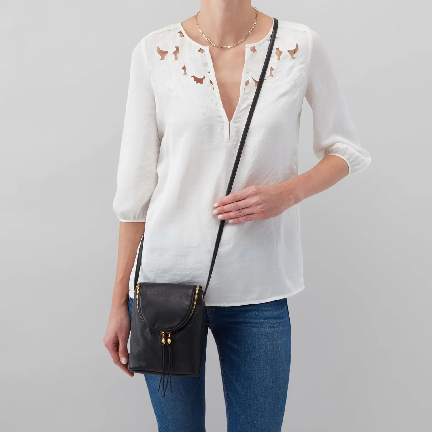 HOBO Fern Leather Crossbody Bag for Women, Purse With Adjustable Straps