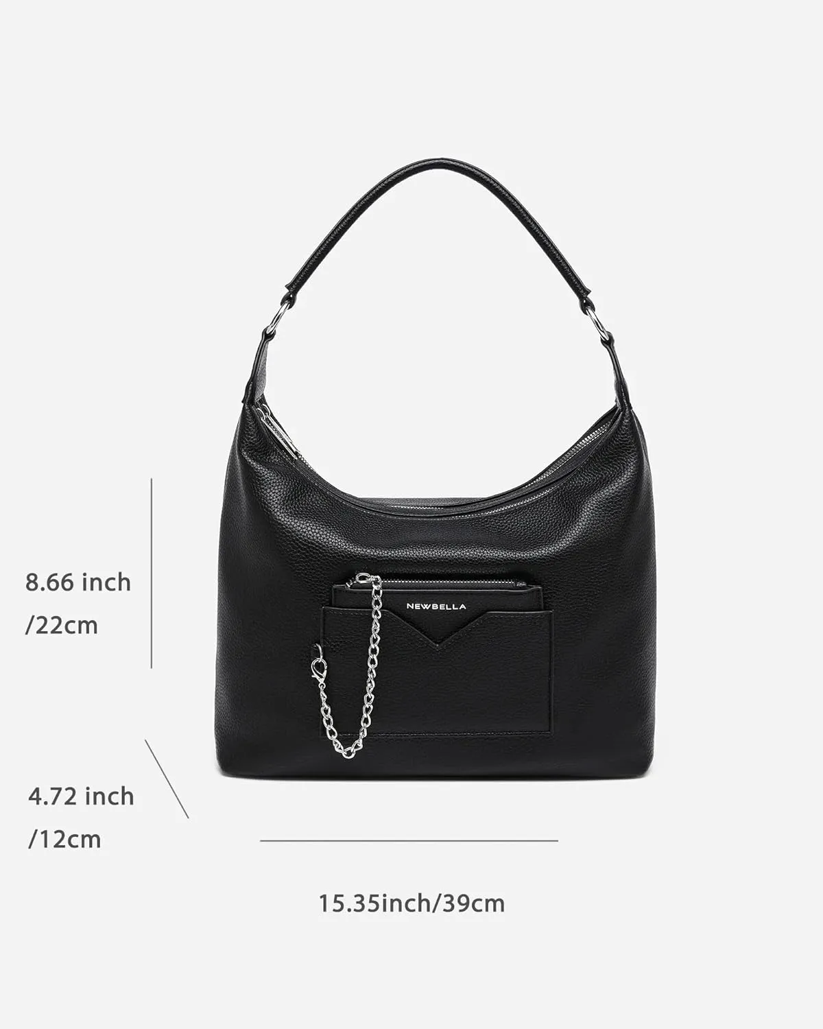 Hobo Purse, PU Leather Shoulder Bag, Tote Handbag for Work and Travel
