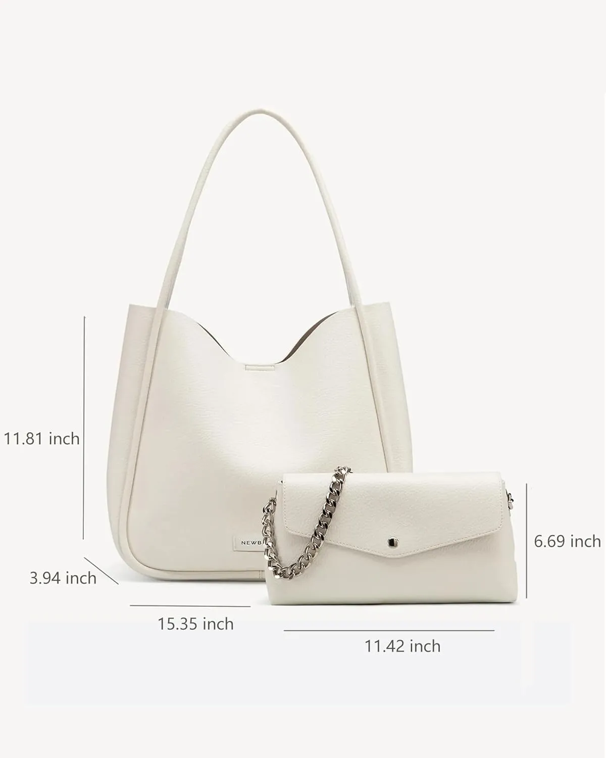 Hobo Purse, PU Leather Shoulder Bag, Tote Handbag for Work and Travel