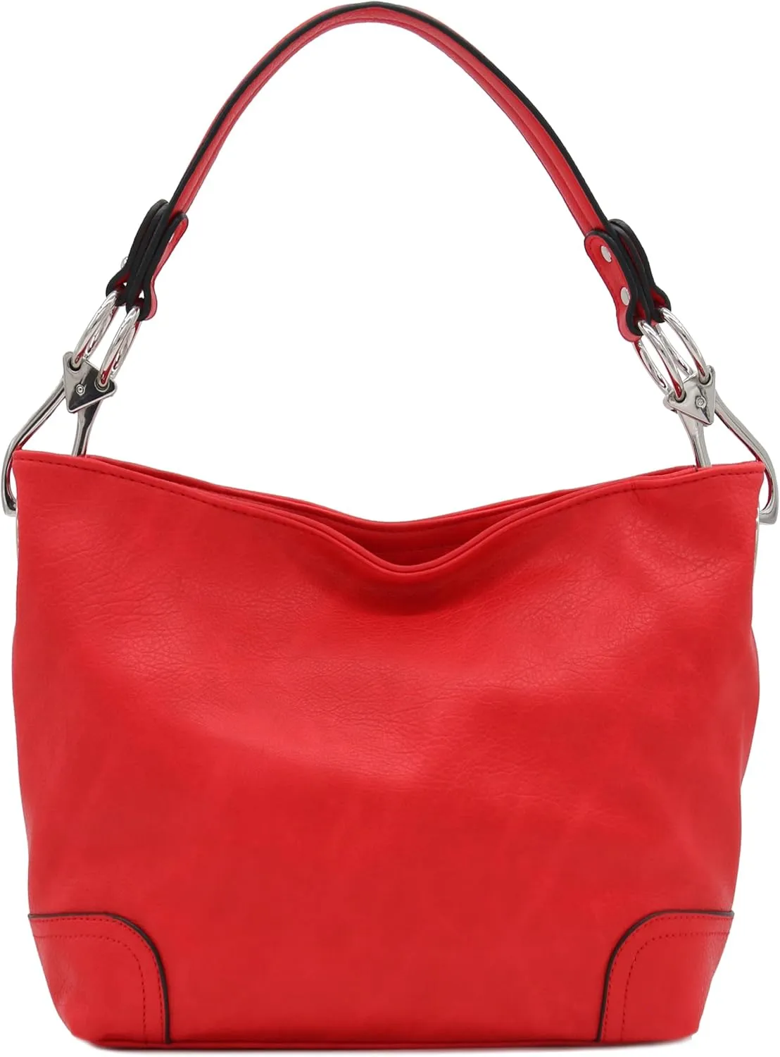 Hobo Shoulder Bag with Big Snap Hook Hardware