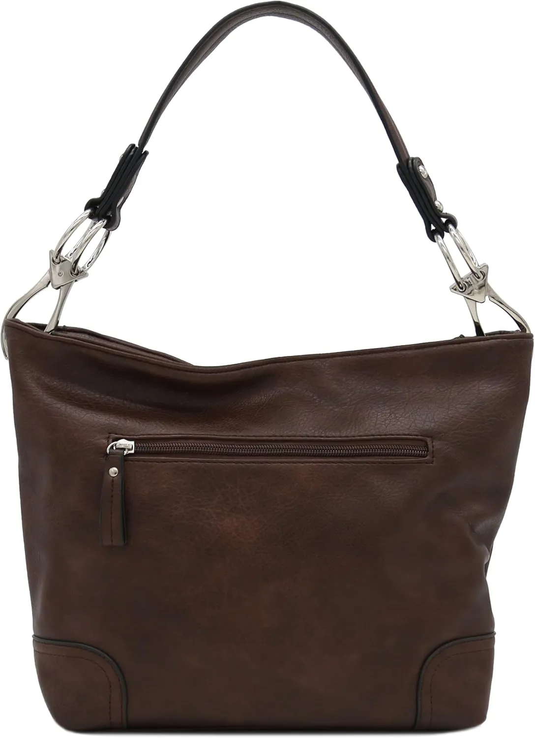 Hobo Shoulder Bag with Big Snap Hook Hardware