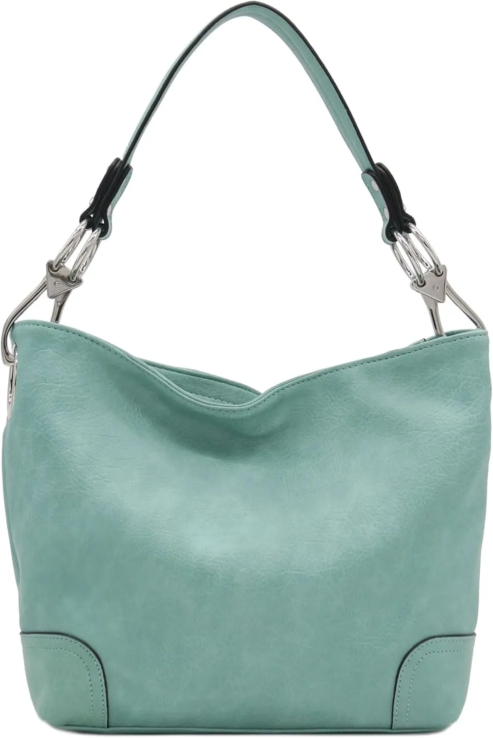 Hobo Shoulder Bag with Big Snap Hook Hardware