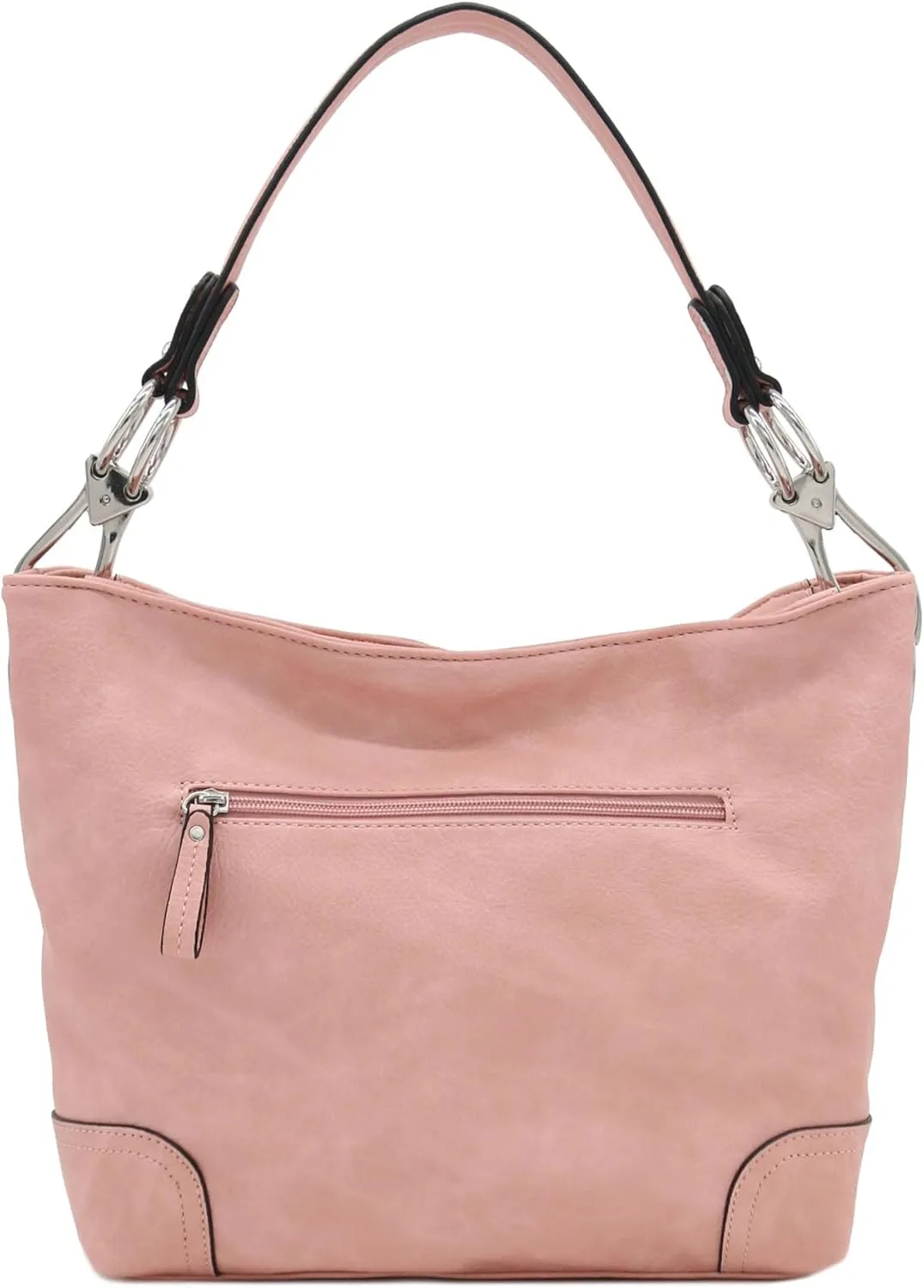 Hobo Shoulder Bag with Big Snap Hook Hardware