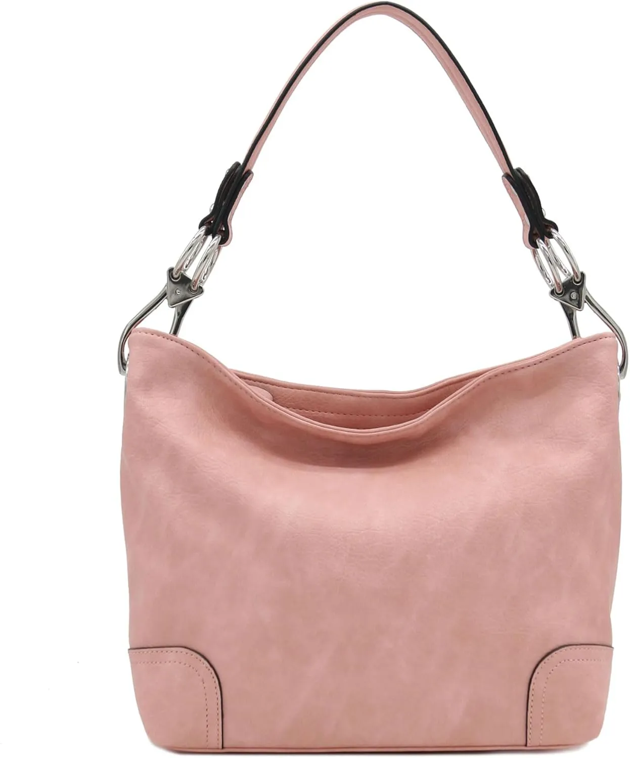 Hobo Shoulder Bag with Big Snap Hook Hardware