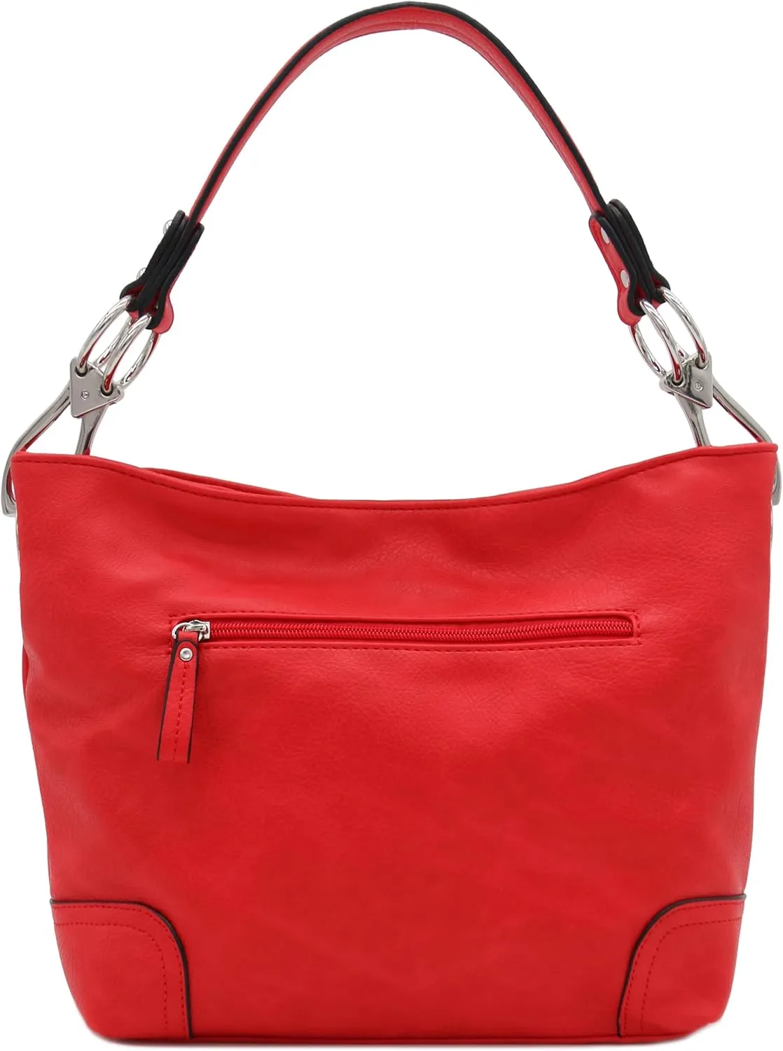Hobo Shoulder Bag with Big Snap Hook Hardware