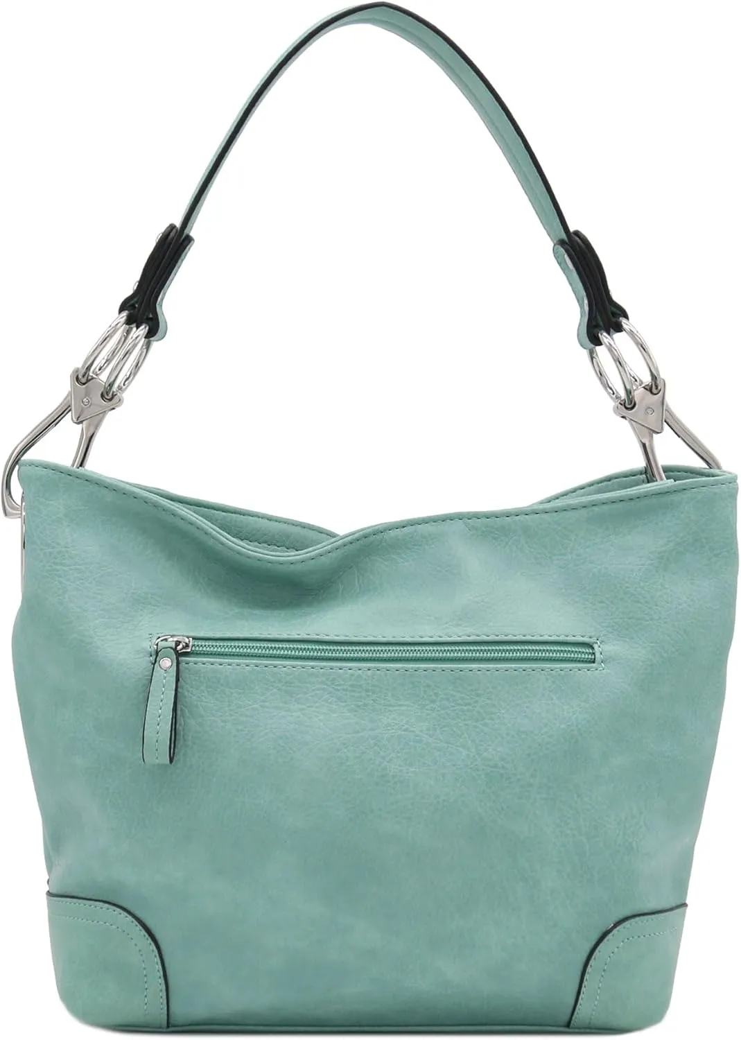 Hobo Shoulder Bag with Big Snap Hook Hardware