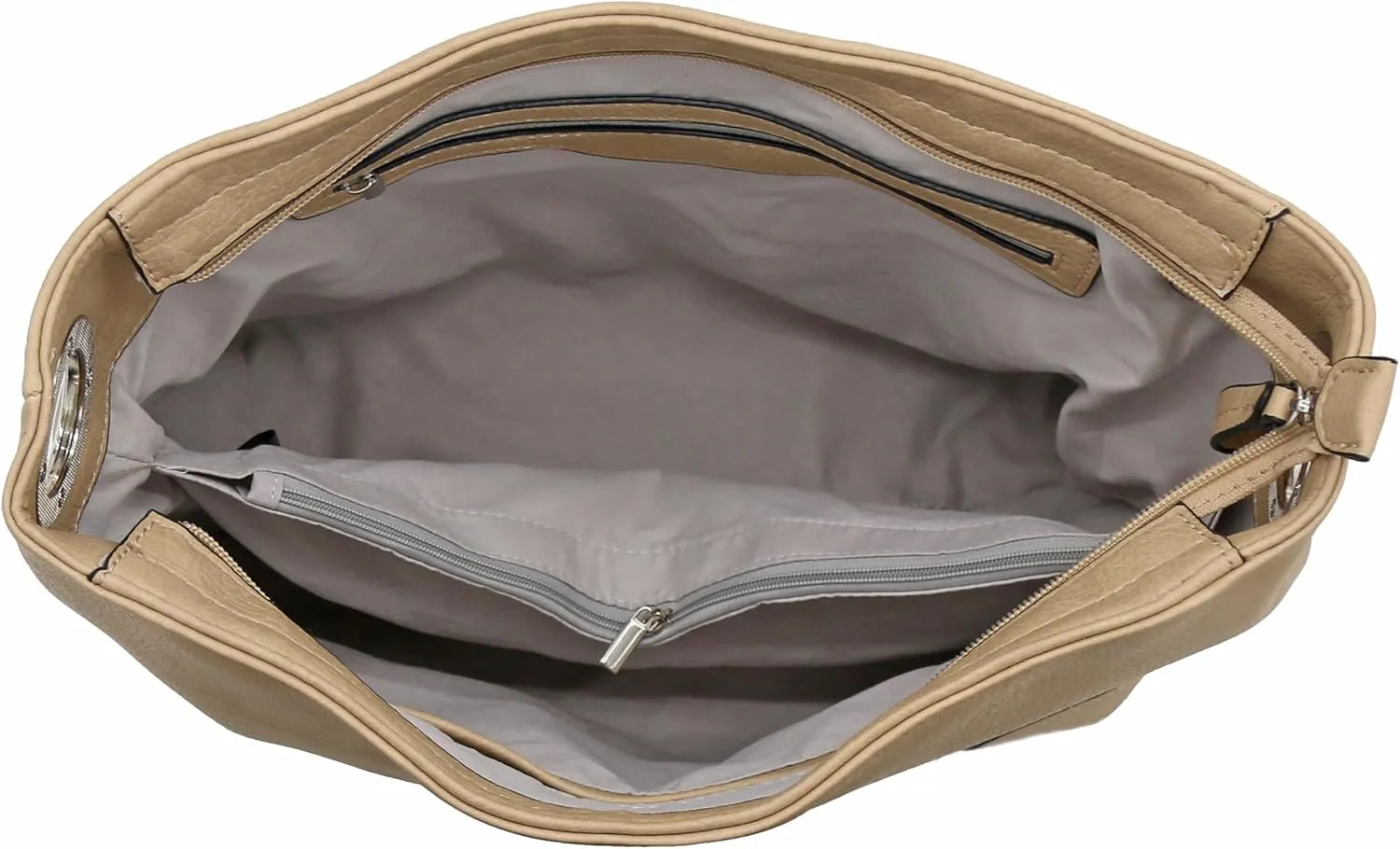 Hobo Shoulder Bag with Big Snap Hook Hardware