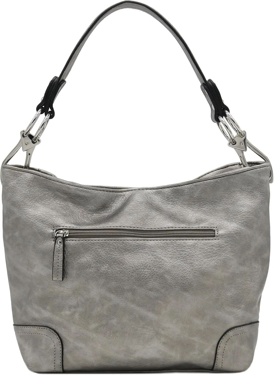 Hobo Shoulder Bag with Big Snap Hook Hardware
