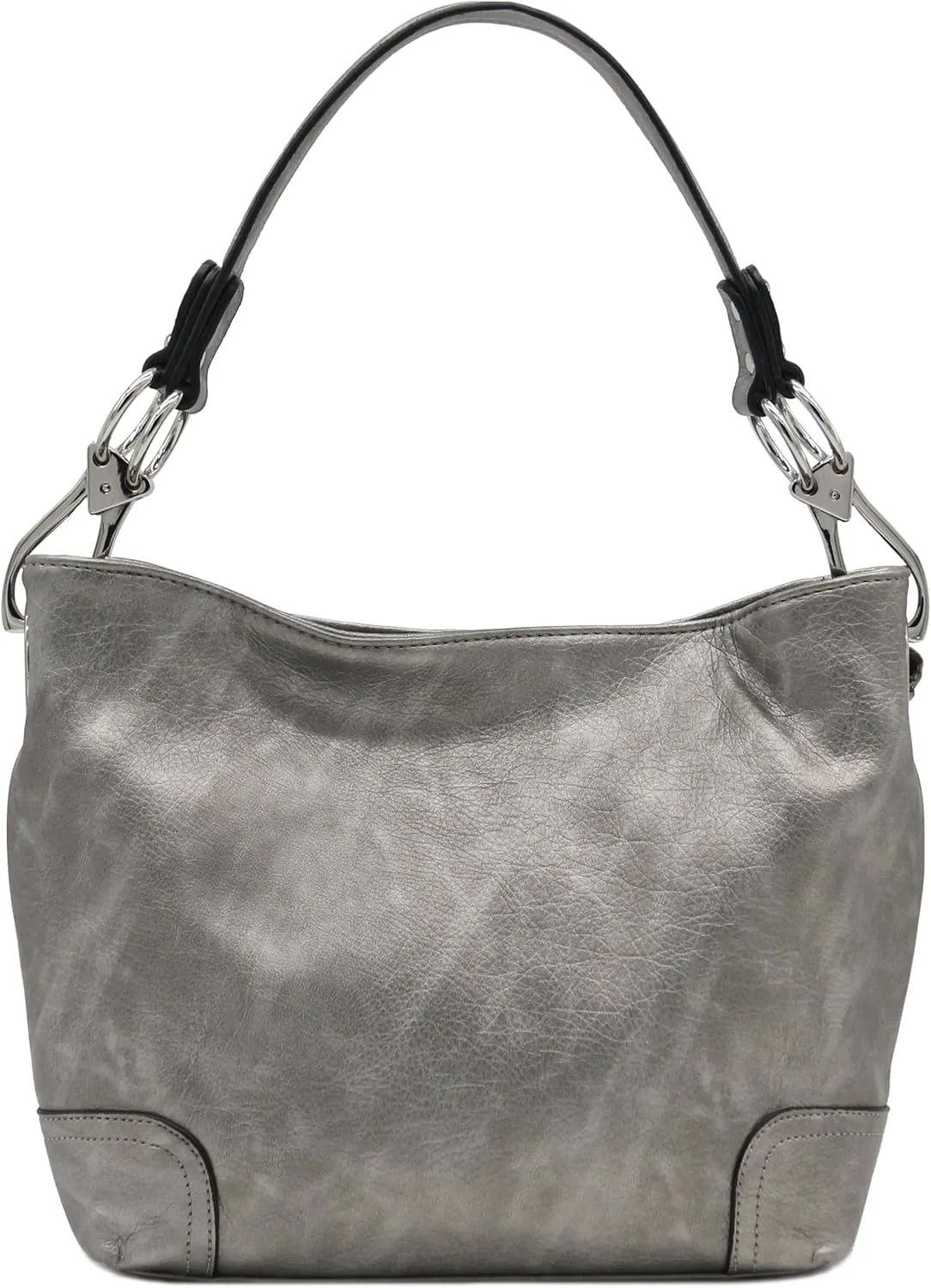 Hobo Shoulder Bag with Big Snap Hook Hardware