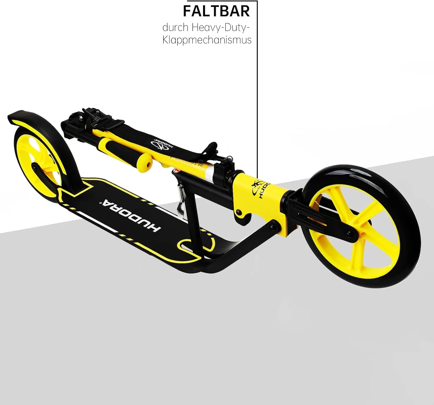 HUDORA BigWheel 209 Kick Scooter, The Original with RX Pro Technology, Folding City Scooter