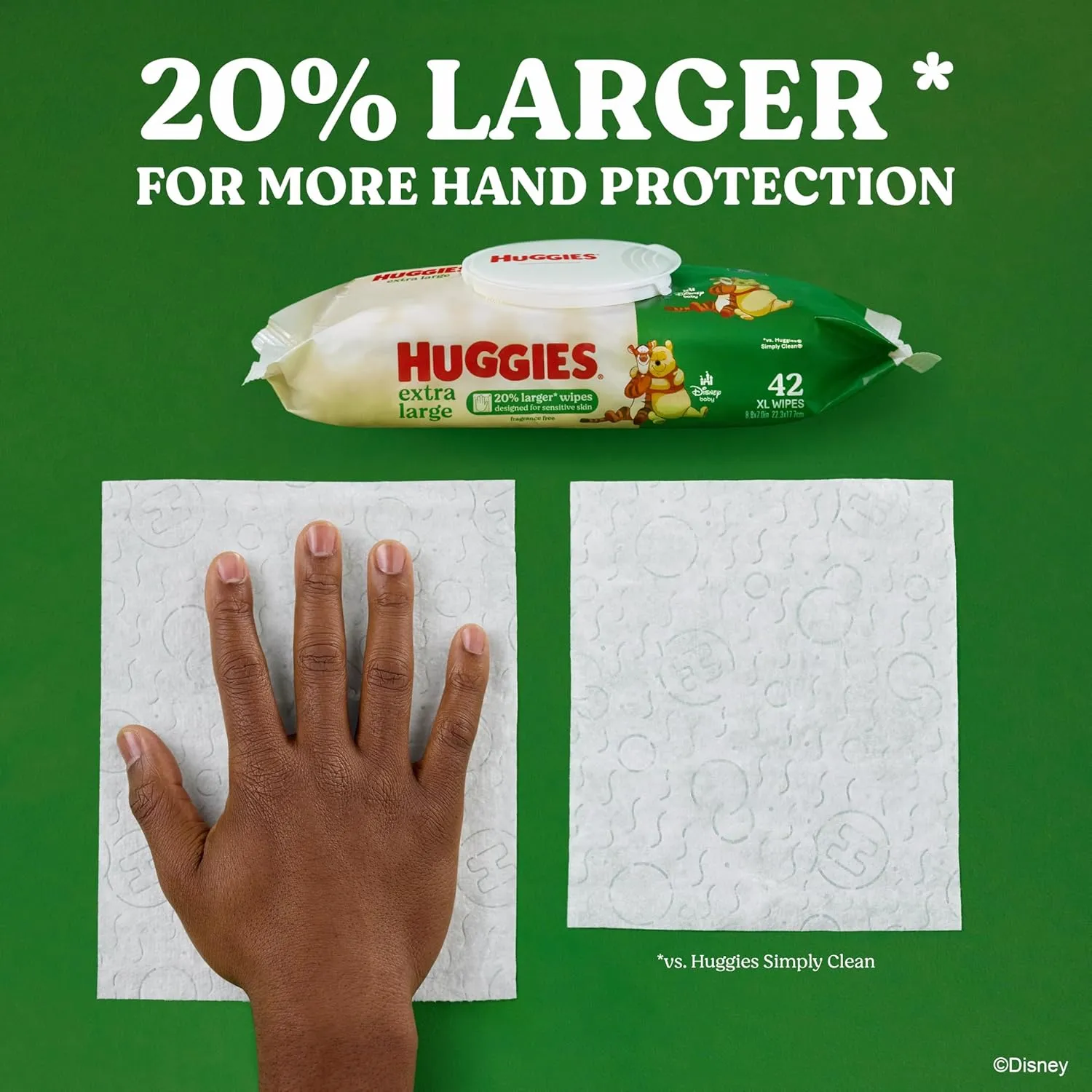 Huggies Extra Large Baby Wipes, Unscented, 9 Flip-Top Packs, 378 XL Wipes Total, Packaging May Vary