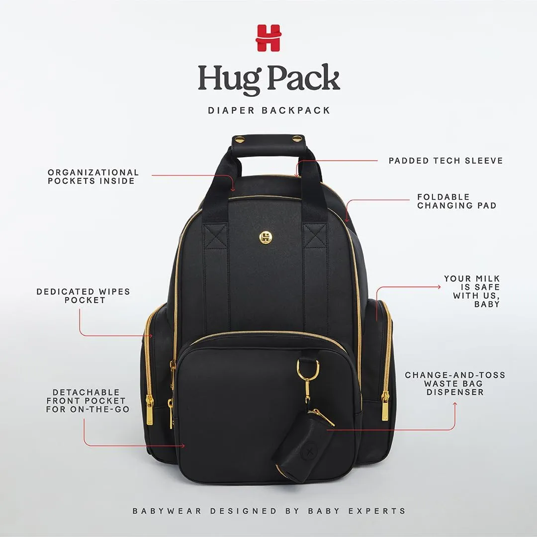 Huggies Sunshine Pack Diaper Backpack, Dark Grey Heather, One Size
