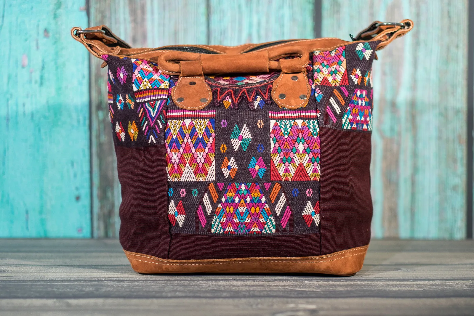 Huipil Day Bag Purse Diaper Bag (medium) Mayan Temple