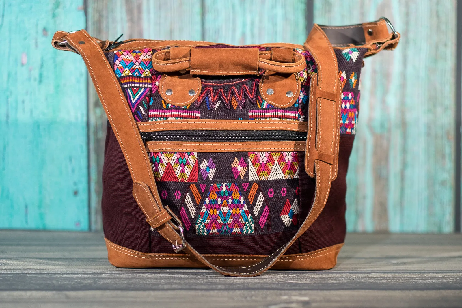 Huipil Day Bag Purse Diaper Bag (medium) Mayan Temple