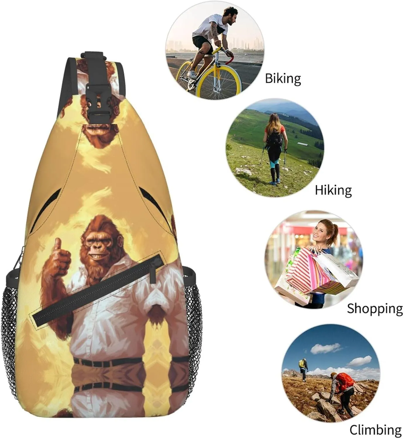 Human Nose Sling Bag For Men Crossbody Backpack,Women Shoulder Bag For Travel Sport