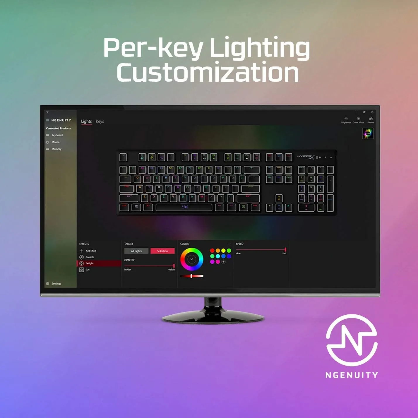 HyperX Alloy Origins - Mechanical Gaming Keyboard, Software-Controlled Light & Macro Customization, Compact Form Factor, RGB LED Backlit - Clicky HyperX Blue Switch, Full Size (Renewed)