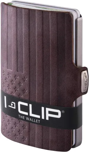 I-CLIP Original Silver Merica Brown, wallet, money bag, purse, credit card case, credit card holder