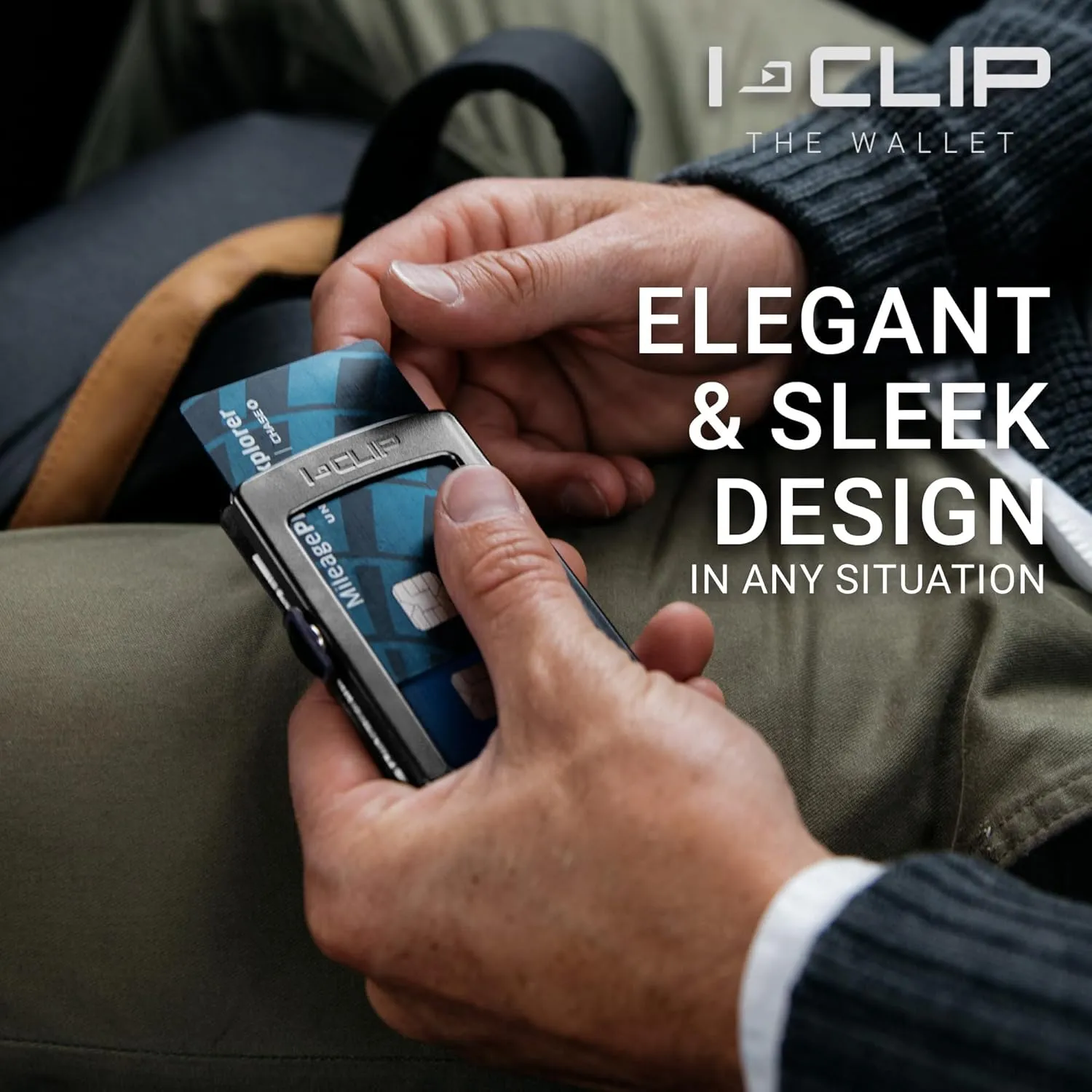 I-CLIP, Premium Men's Leather Wallet, Versatile Changeable Money clip, Secure Card Holder, Compact Men's Wallet Minimalist, Sleek Slim Design, Perfect Money Clip Wallet for Men