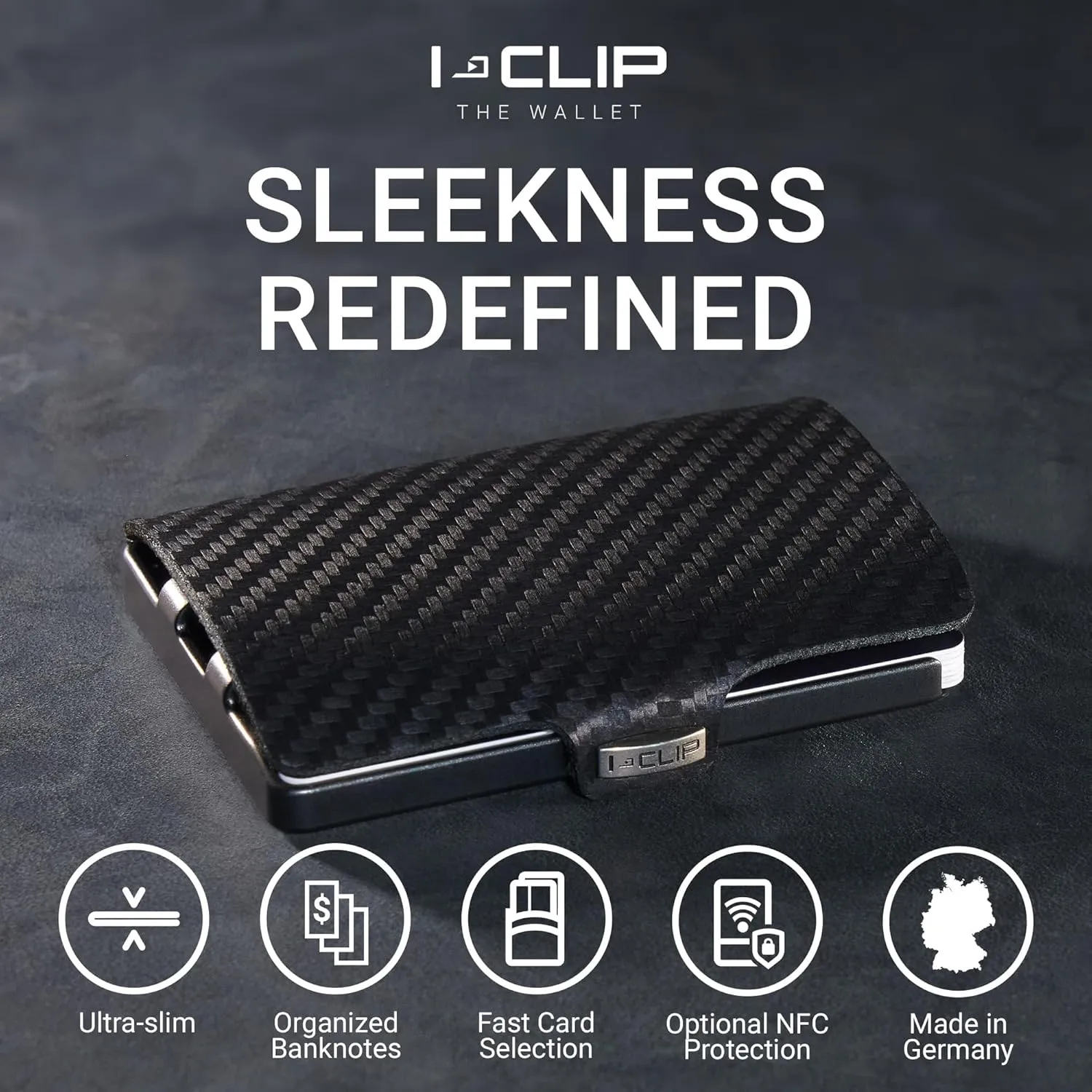 I-CLIP, Premium Men's Leather Wallet, Versatile Changeable Money clip, Secure Card Holder, Compact Men's Wallet Minimalist, Sleek Slim Design, Perfect Money Clip Wallet for Men