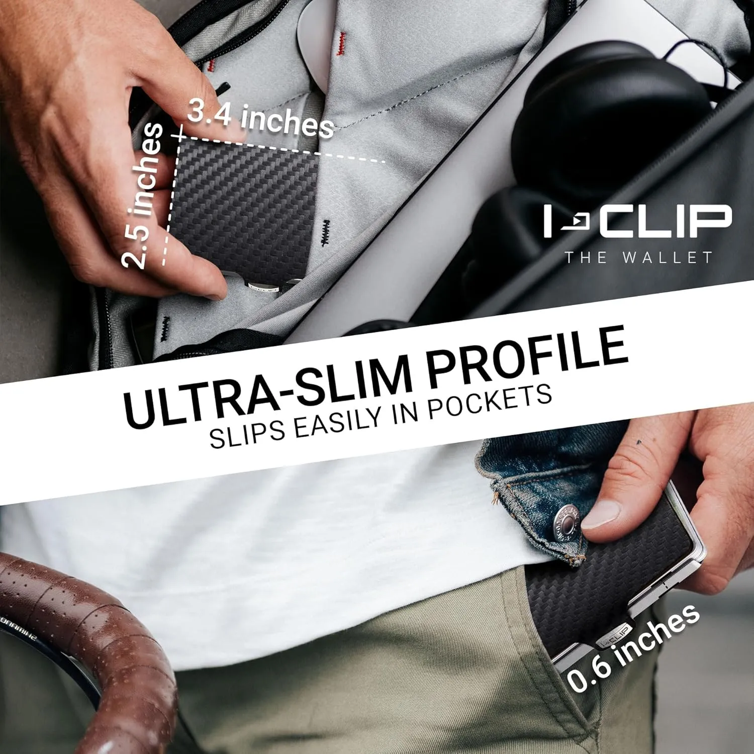 I-CLIP, Premium Men's Leather Wallet, Versatile Changeable Money clip, Secure Card Holder, Compact Men's Wallet Minimalist, Sleek Slim Design, Perfect Money Clip Wallet for Men