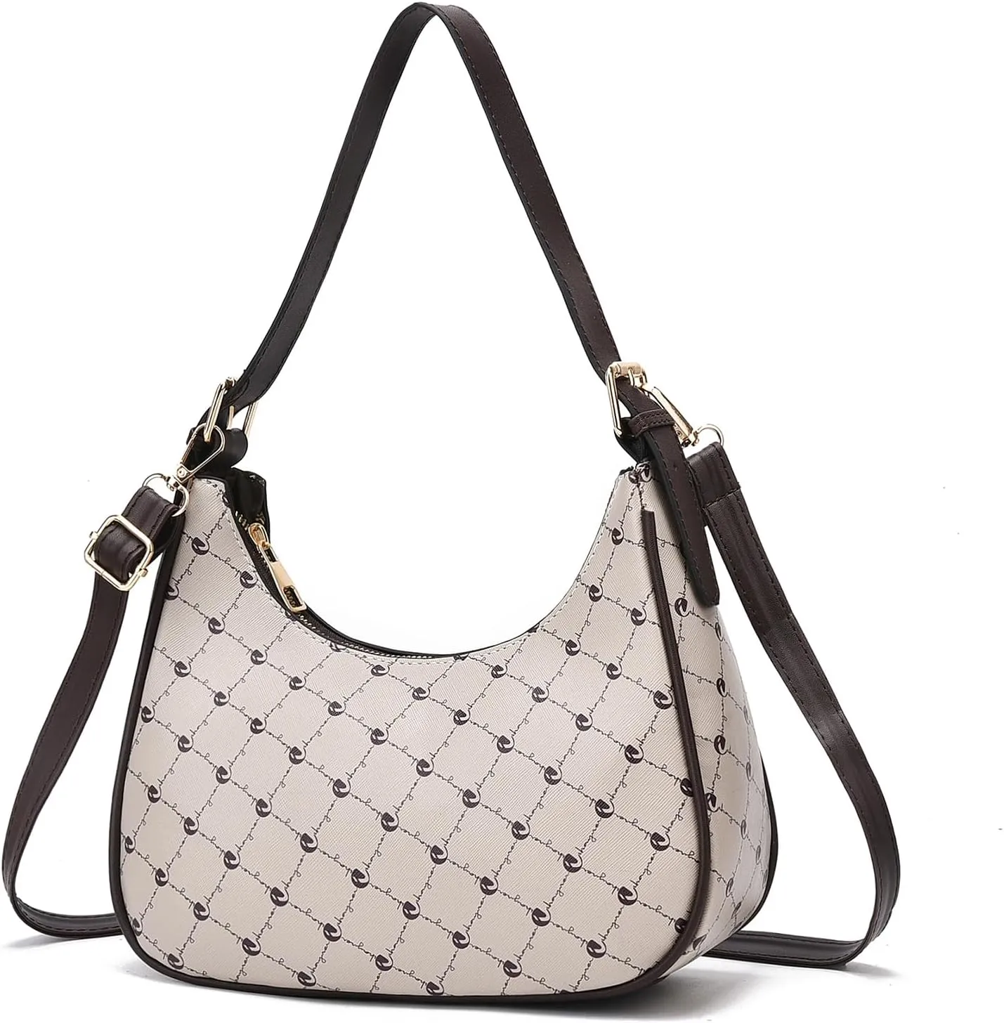 I IHAYNER Shoulder Bags for Women Chic Hobo Tote Handbag Classic Clutch Bag Underarm Purse with Zipper Closure