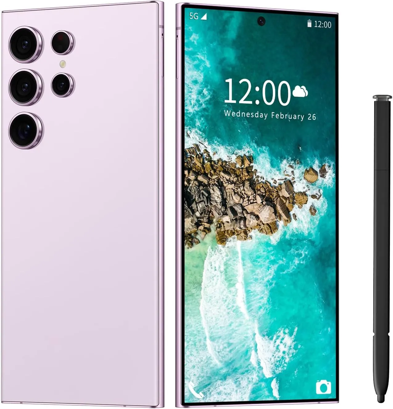 I24 Ultra 5G unlockedSmartphone,6GB 256GB Fully Unlocked Cell Phone for Android 13, 6.8" Unlocked Cell Phone, 6800mAh, 48MP 108MP Dual Camera/Dual SIM/Fingerprint Lock/Face (Purple)