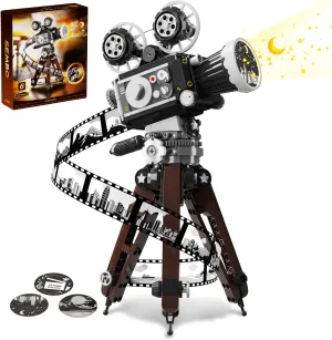 Ideas Retro Camera Building Set for Adults, Collectible Movie Camera Toy for Play and Display,STEM Christmas Birthday Gift for Kids Girls Boys 8-14 (655 PCS)