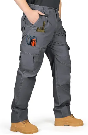 IGOLUMON Men's Stretch Tactical Pants, Breathable Ripstop Cargo Pants, Outdoor Lightweight EDC Work Hiking Pants