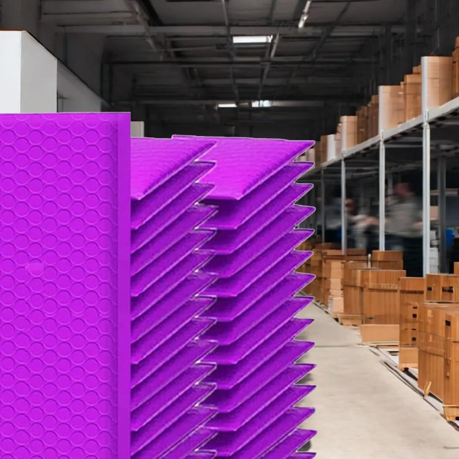 iMBAPrice 8.5x12 Inch Purple Color Poly Bubble Mailer, 100-Pack Med Size #2 Padded Envelopes Self Seal Adhesive Waterproof Bags for Clothes Makeup Supplies (Total 100 Bags)